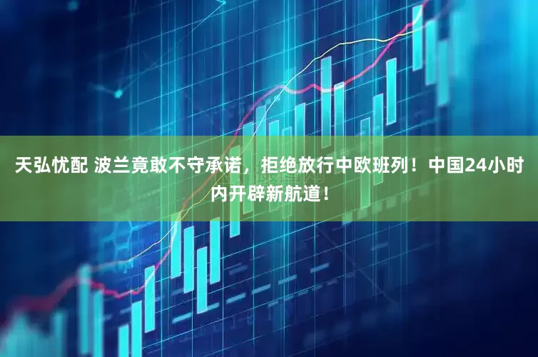 天弘忧配 波兰竟敢不守承诺，拒绝放行中欧班列！中国24小时内开辟新航道！