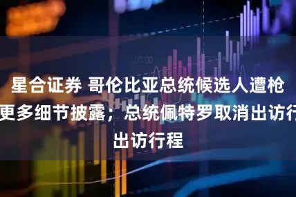 星合证券 哥伦比亚总统候选人遭枪击 更多细节披露；总统佩特罗取消出访行程